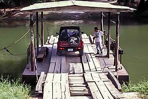 Hand cranked bridge, Belize